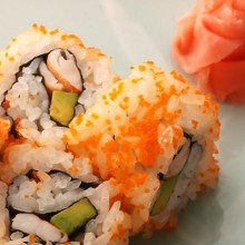 sushi masago, caviar